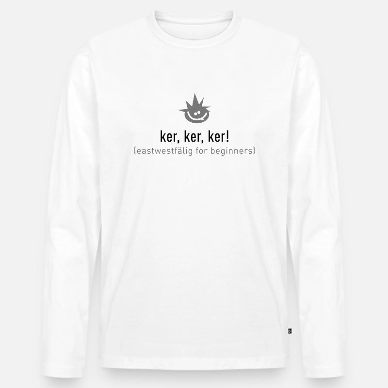 ker, ker, ker - Männer Premium Bio Langarmshirt - Weiß