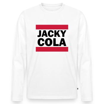 Jacky - T-shirt manches longues Premium bio Homme - blanc - Devant - Nico (187cm)