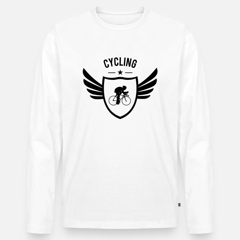 Cycling - Männer Premium Bio Langarmshirt - Weiß