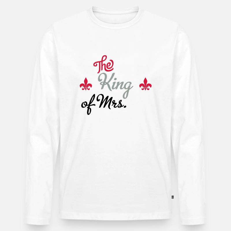 hochzeit - Männer Premium Bio Langarmshirt - Weiß