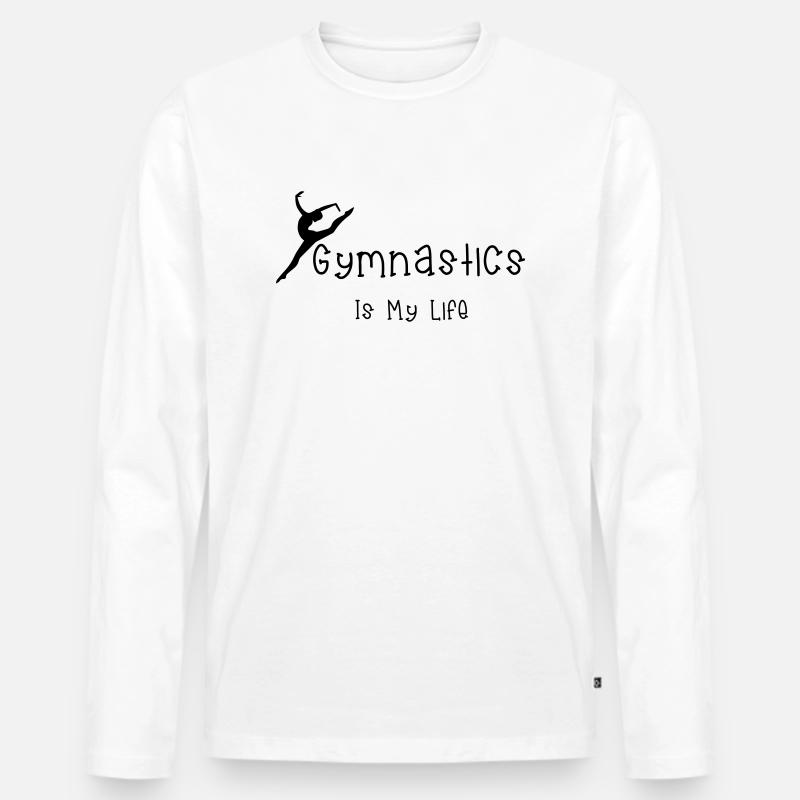 Gymnastics - Männer Premium Bio Langarmshirt - Weiß