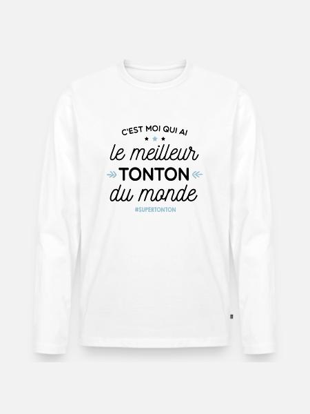 Best Uncle - super uncle - Men's Premium Organic Long Sleeve Shirt - white