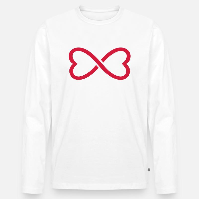 Unendlichkeit - Männer Premium Bio Langarmshirt - Weiß