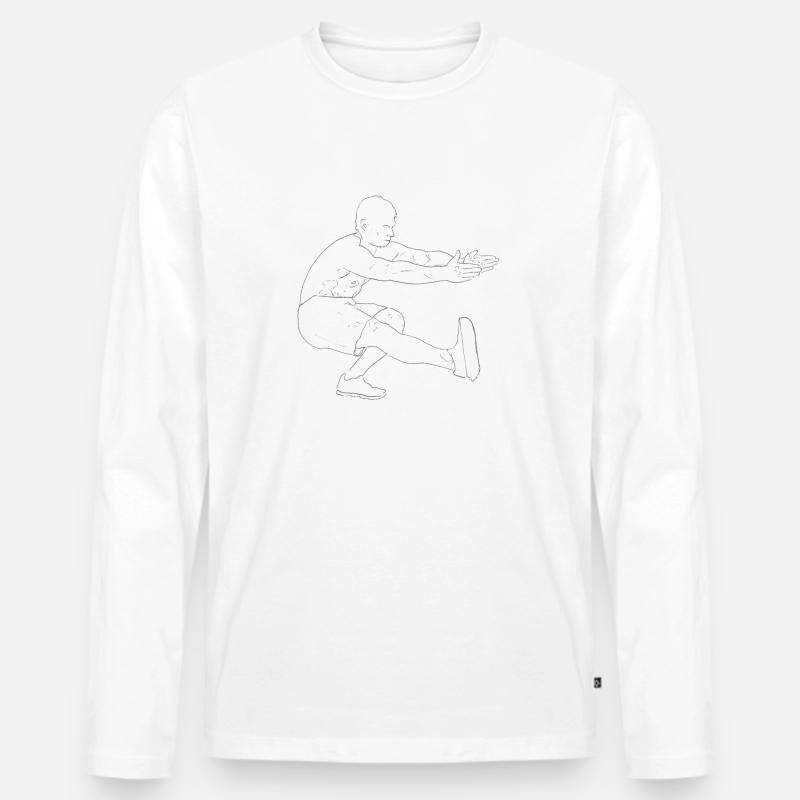 Squad - Männer Premium Bio Langarmshirt - Weiß