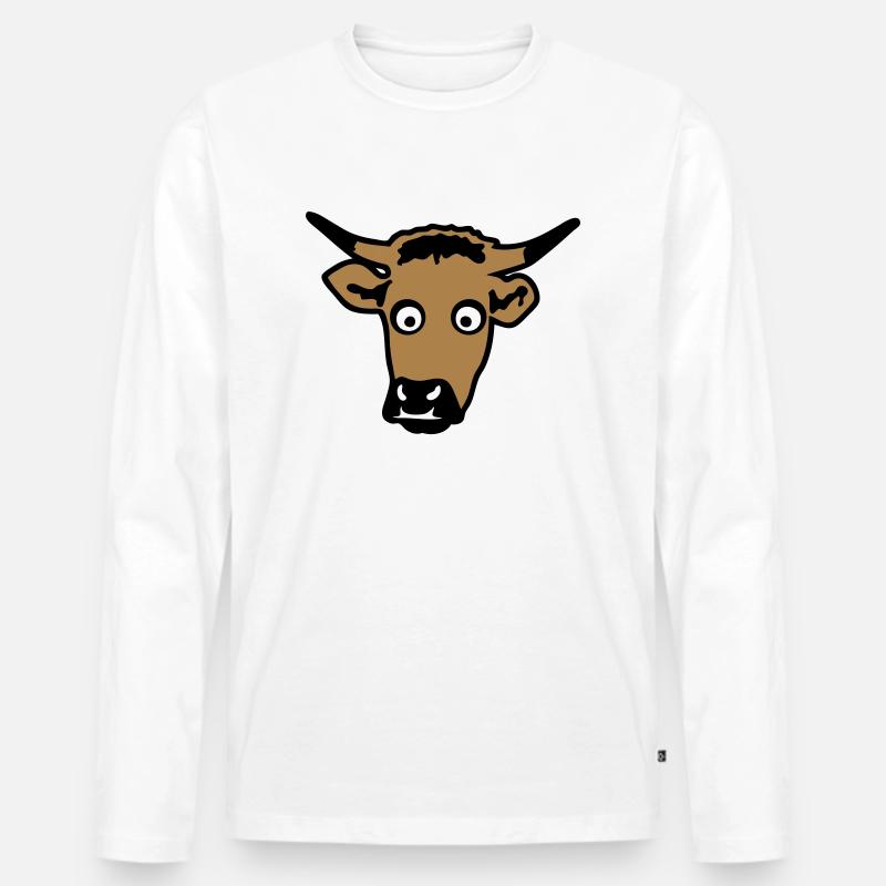 beef - Men's Premium Organic Long Sleeve Shirt - white