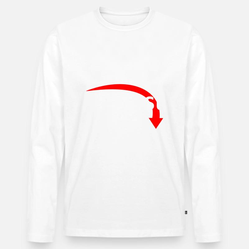 Fühl dich gedisst - Version 3 - Männer Premium Bio Langarmshirt - Weiß
