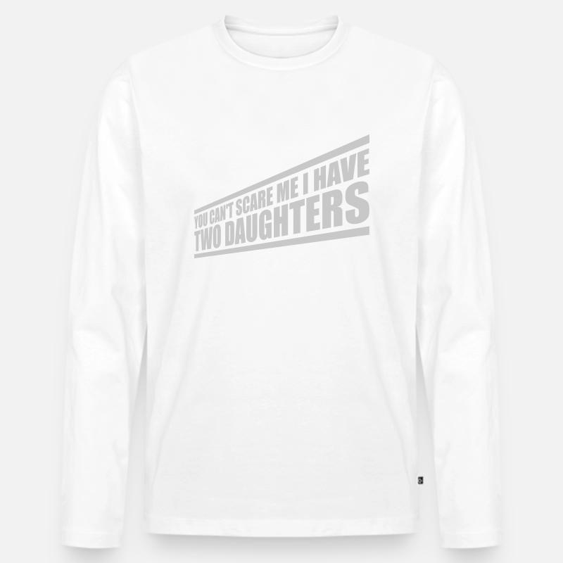 I have two daughters - Männer Premium Bio Langarmshirt - Weiß