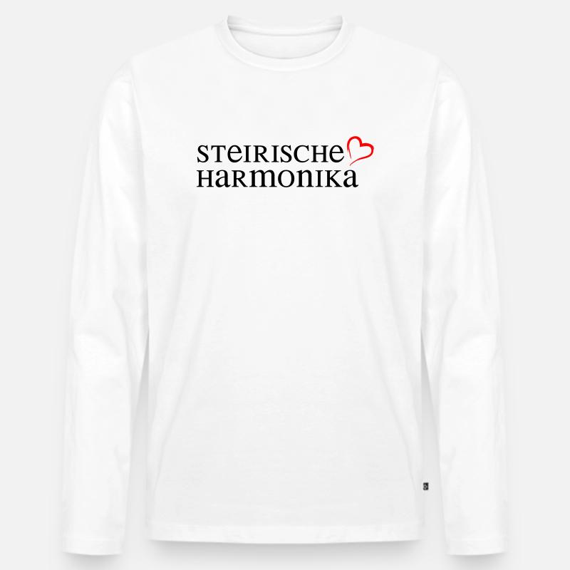 steirische harmonika - Männer Premium Bio Langarmshirt - Weiß