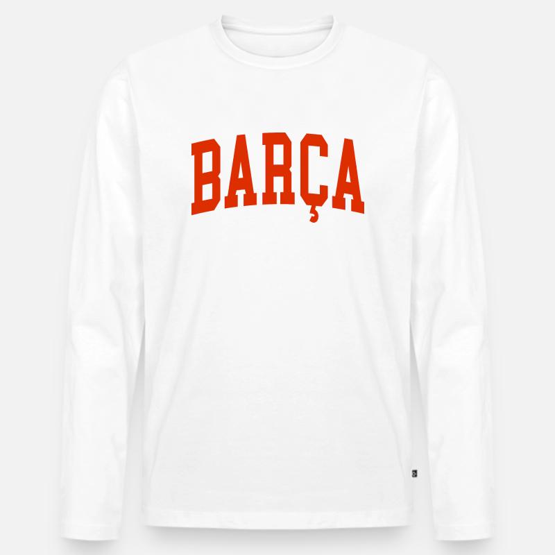 barca - Männer Premium Bio Langarmshirt - Weiß