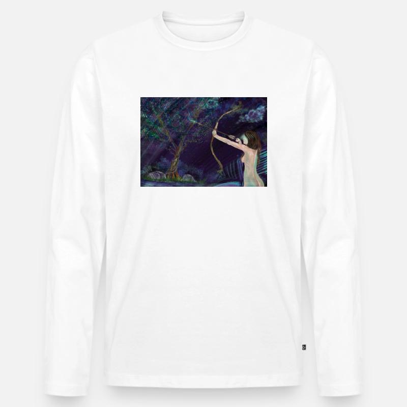 Trust your Aim, Instinct - Männer Premium Bio Langarmshirt - Weiß