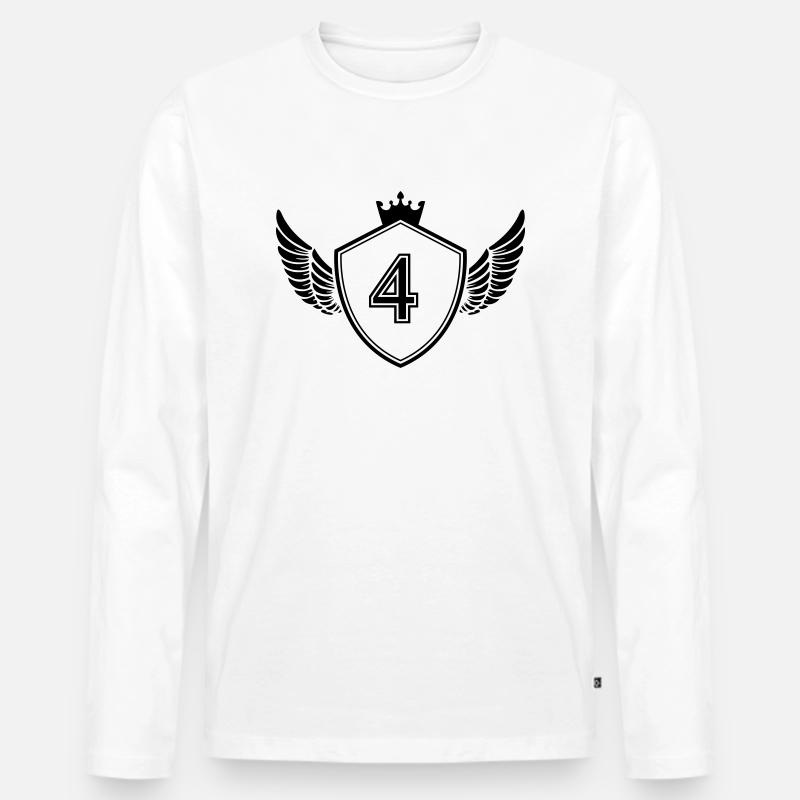 wappen 4 - Männer Premium Bio Langarmshirt - Weiß