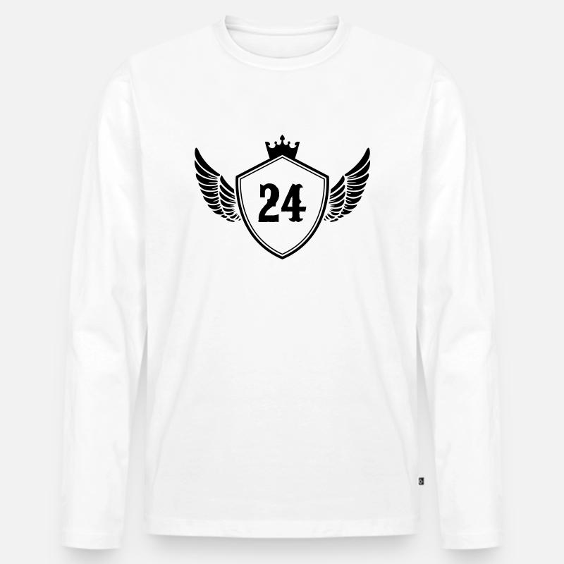 wappen 24 - Männer Premium Bio Langarmshirt - Weiß