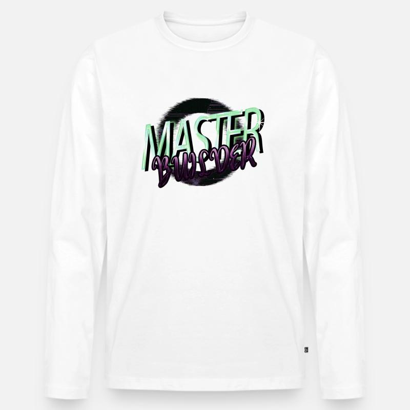 christmas vacation robotics tshirt computer - Männer Premium Bio Langarmshirt - Weiß