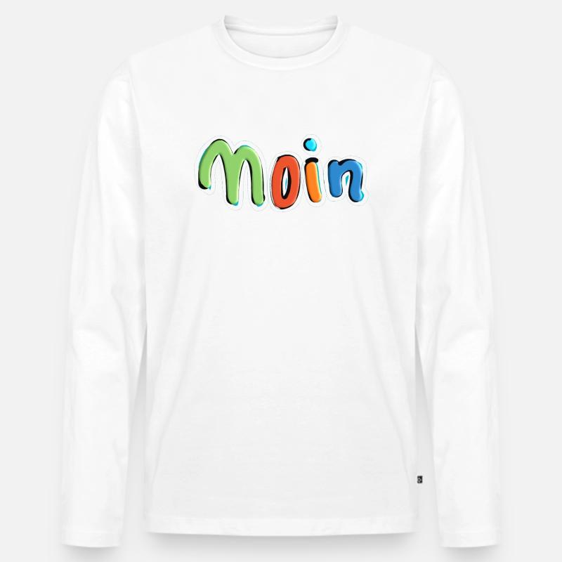 moin 18 2 - Männer Premium Bio Langarmshirt - Weiß