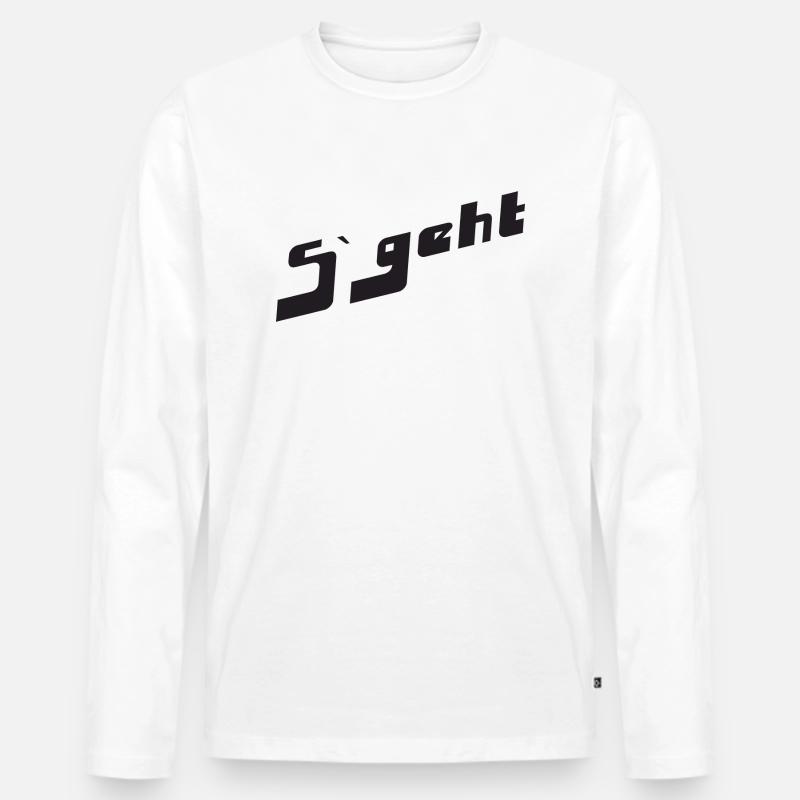 Geht - Männer Premium Bio Langarmshirt - Weiß