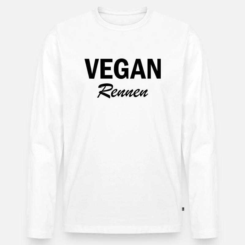 Marathon Running Jogging - Männer Premium Bio Langarmshirt - Weiß