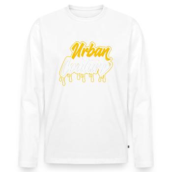 Urban Couture Limited Edition - Men's Premium Organic Long Sleeve Shirt - white - Front - Nico (187cm)