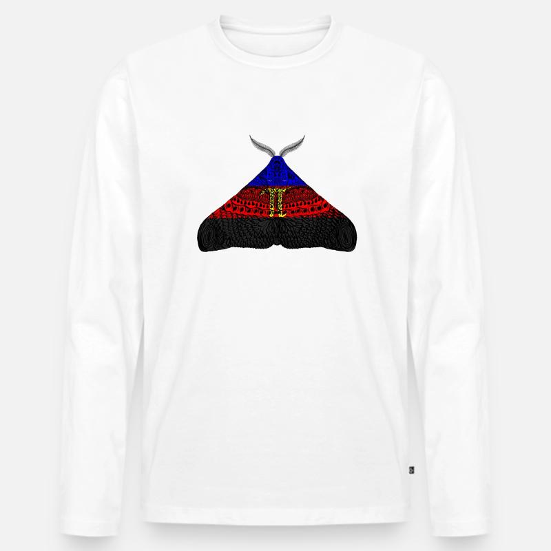 Polyamor pride Motte - Männer Premium Bio Langarmshirt - Weiß