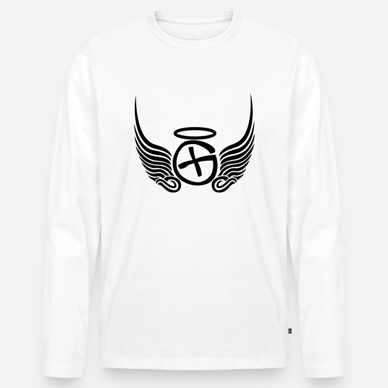 GC Engelchen - Männer Premium Bio Langarmshirt - Weiß