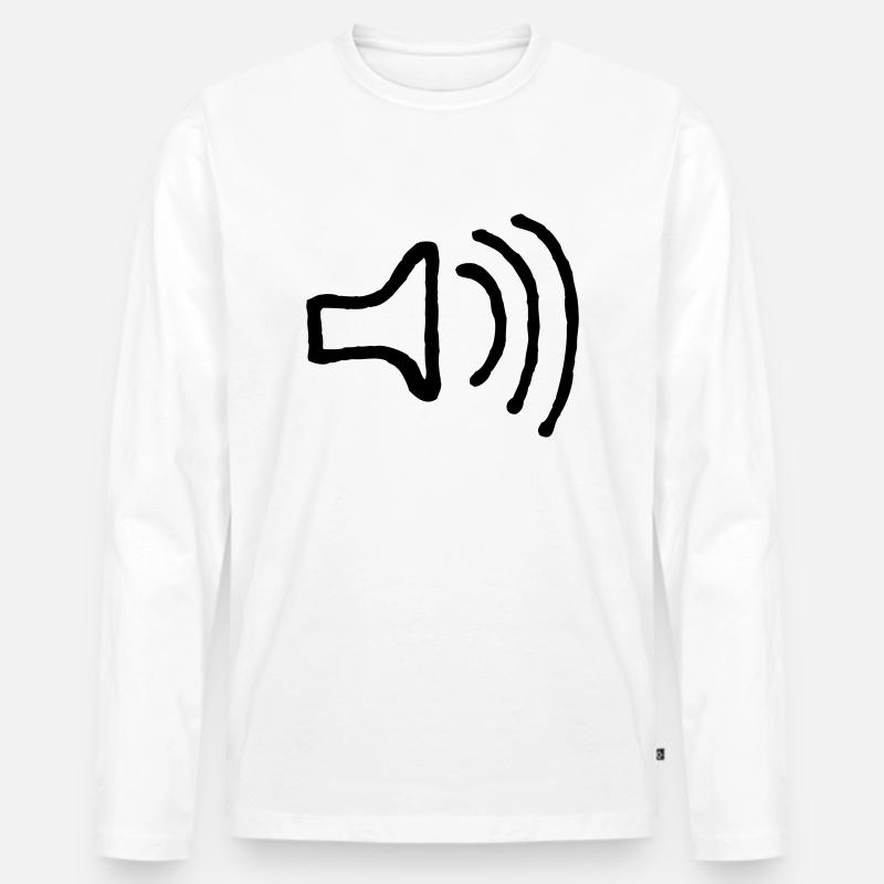 lautsprecher - Männer Premium Bio Langarmshirt - Weiß