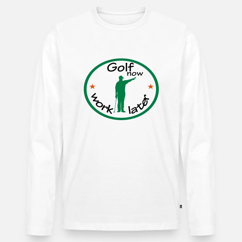 golf - Männer Premium Bio Langarmshirt - Weiß