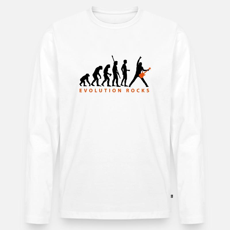 evolution_guitar_112013_c_2c - Männer Premium Bio Langarmshirt - Weiß