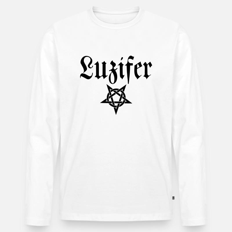 (luzifer2) - Männer Premium Bio Langarmshirt - Weiß