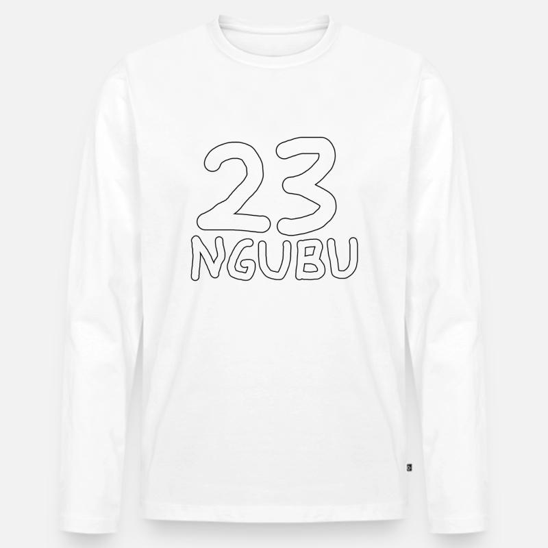 Ngubu - Männer Premium Bio Langarmshirt - Weiß