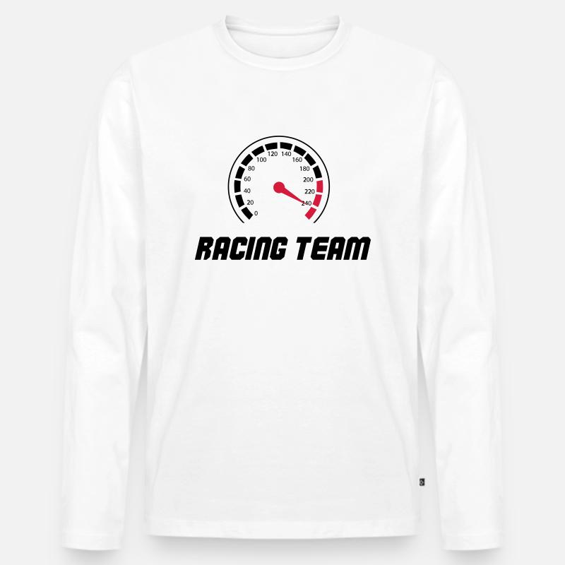 tacho racing team - Männer Premium Bio Langarmshirt - Weiß
