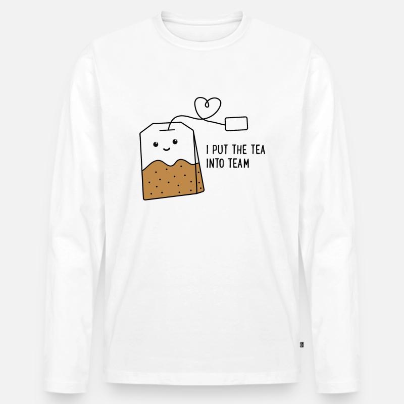 Team - Männer Premium Bio Langarmshirt - Weiß