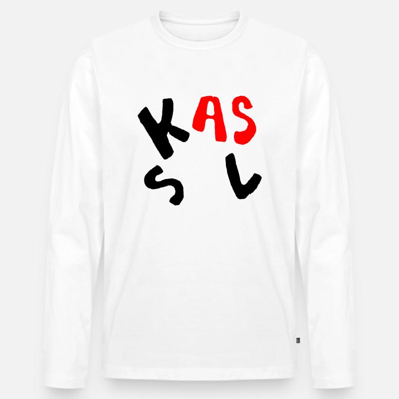 Kassel Kunst - Männer Premium Bio Langarmshirt - Weiß