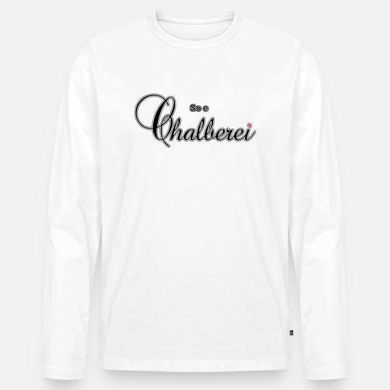 Chalberei, ...eso e - Männer Premium Bio Langarmshirt - Weiß