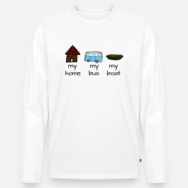 Simple - Männer Premium Bio Langarmshirt - Weiß
