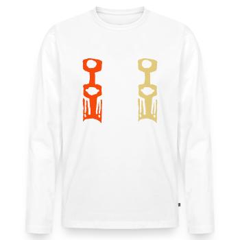 Vector Decoration Abstract - T-shirt manches longues Premium bio Homme - blanc - Devant - Nico (187cm)