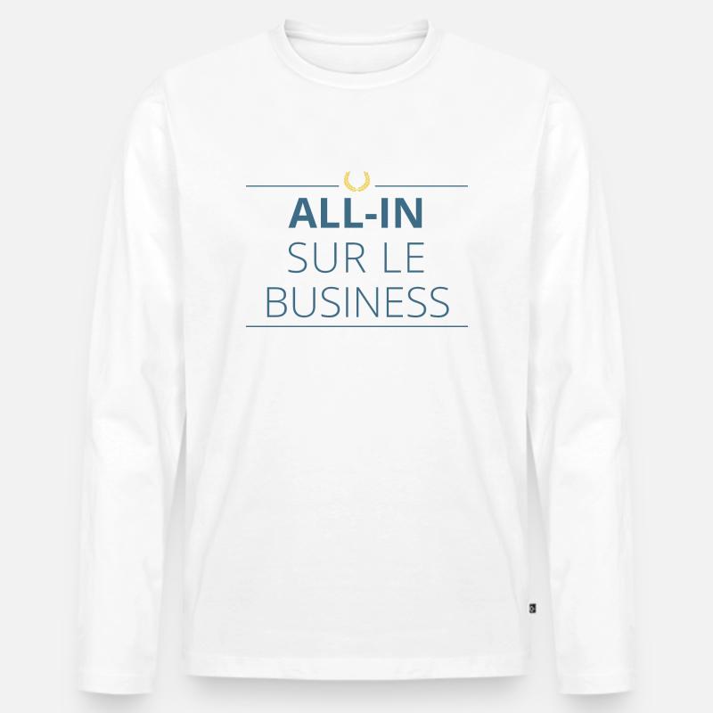 Alles im Geschäft - Männer Premium Bio Langarmshirt - Weiß