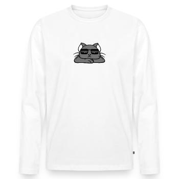 First We Steal Your Heart Then We Steal Your Bed - Men's Premium Organic Long Sleeve Shirt - white - Front - Nico (187cm)