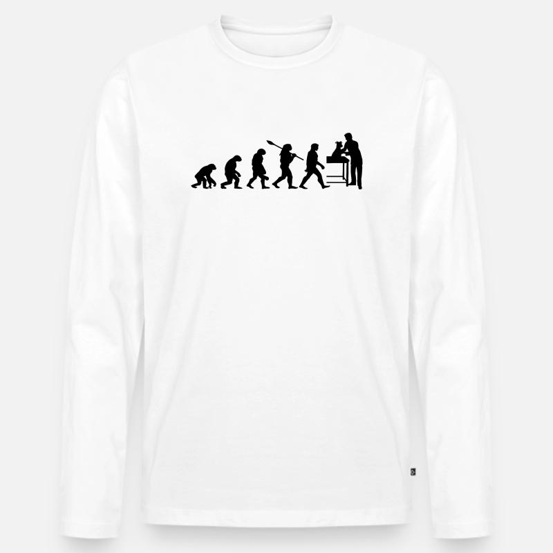 Veterinary Evolution Geschenk für Tierärzte - Männer Premium Bio Langarmshirt - Weiß