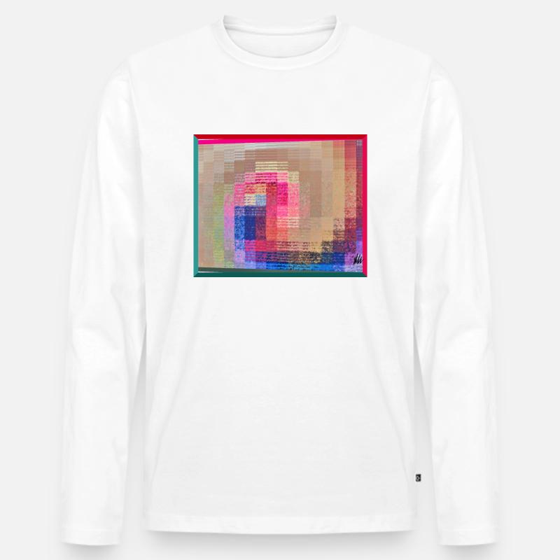 141910 - Männer Premium Bio Langarmshirt - Weiß