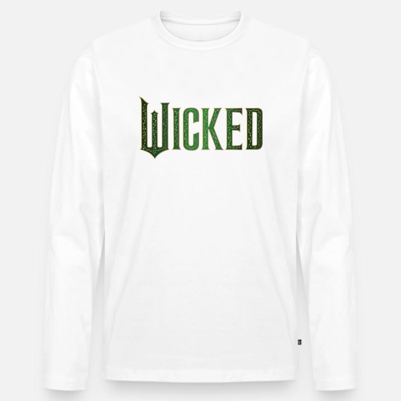 Wicked Design Logo - Männer Premium Bio Langarmshirt - Weiß