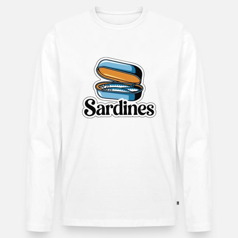 DOSENFUTTER - Männer Premium Bio Langarmshirt - Weiß