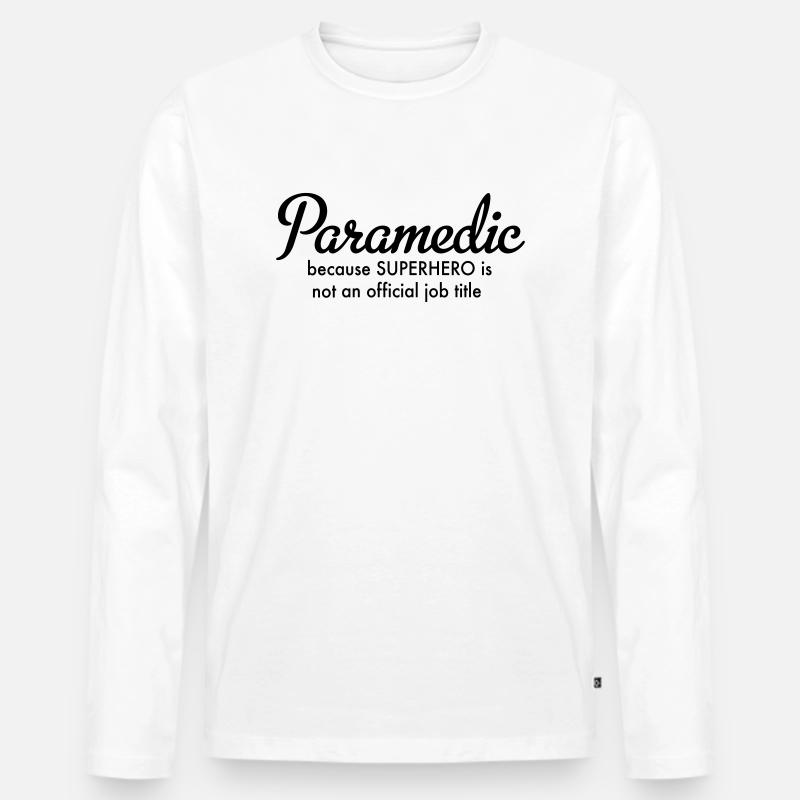 paramedic - Männer Premium Bio Langarmshirt - Weiß