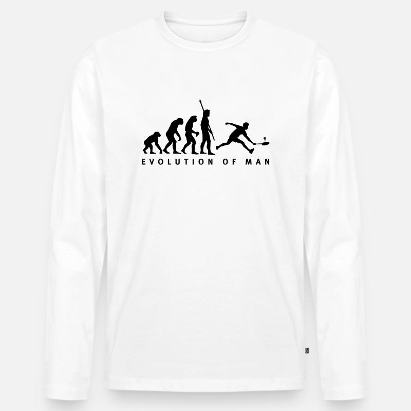 evolution_badminton_022011_b_1c - Men's Premium Organic Long Sleeve Shirt - white