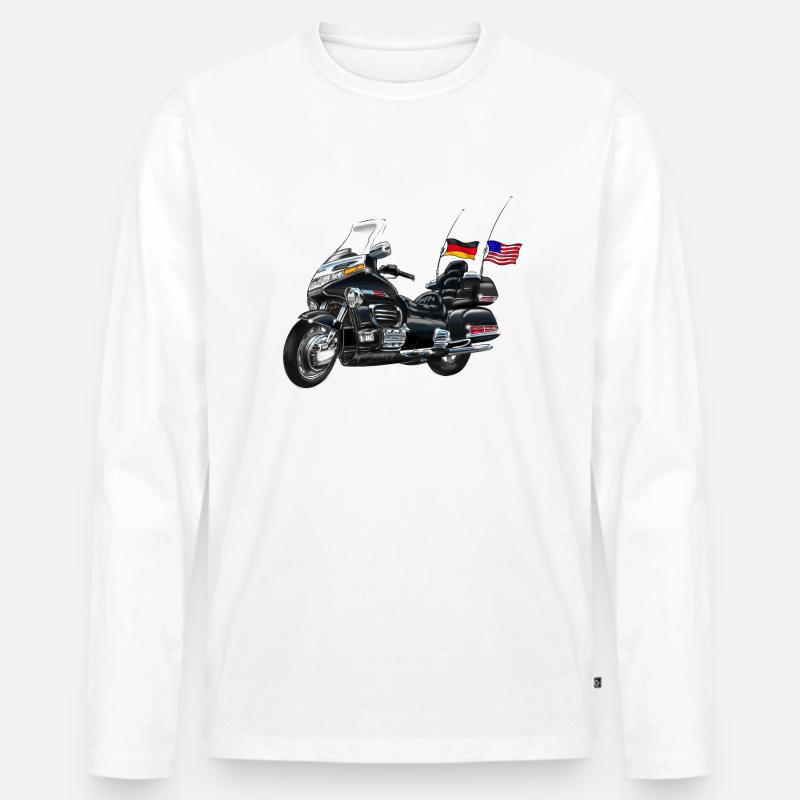 Old Wing - Männer Premium Bio Langarmshirt - Weiß