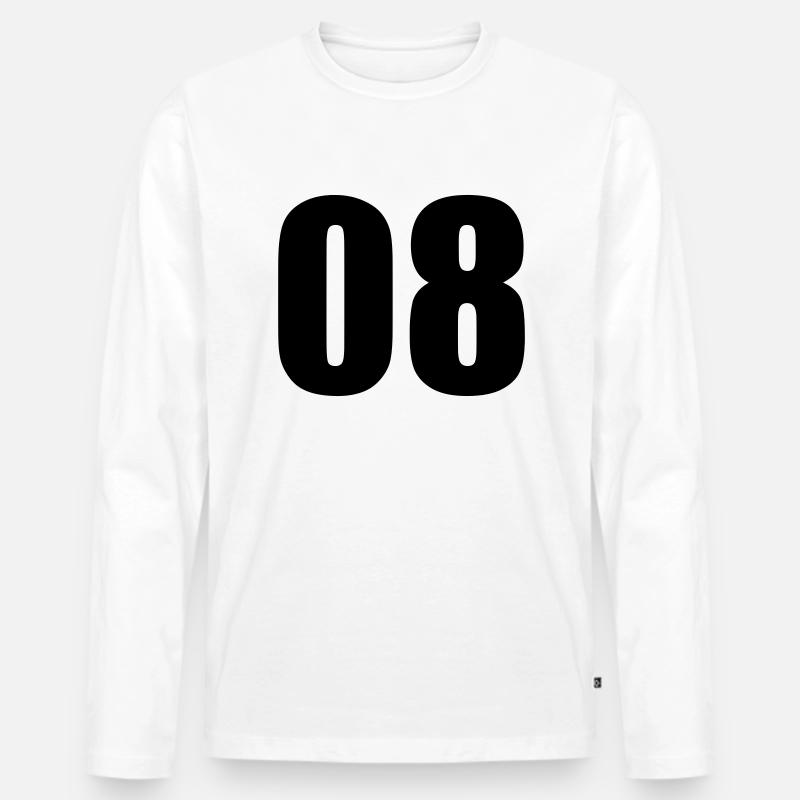 08 - Männer Premium Bio Langarmshirt - Weiß