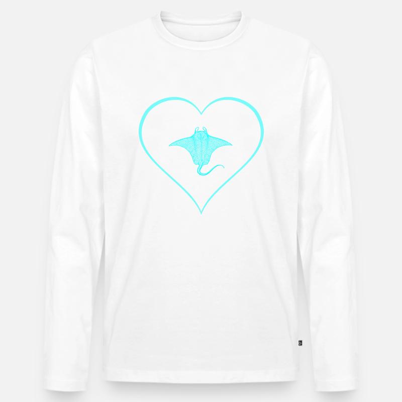 Rochen - Männer Premium Bio Langarmshirt - undefined