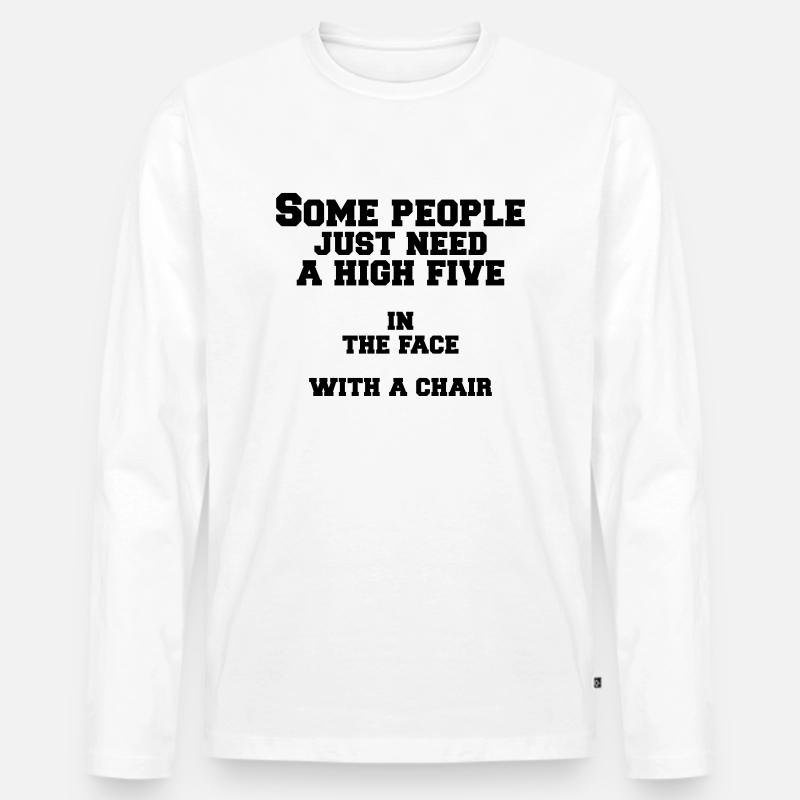 some people - Männer Premium Bio Langarmshirt - Weiß