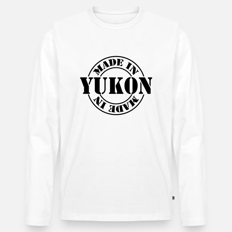 made in yukon m1k2 - Männer Premium Bio Langarmshirt - Weiß