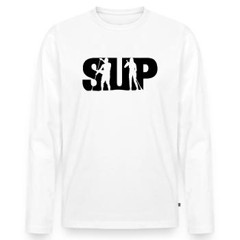 SUP - Stand Up Paddle - Men's Premium Organic Long Sleeve Shirt - white - Front - Nico (187cm)