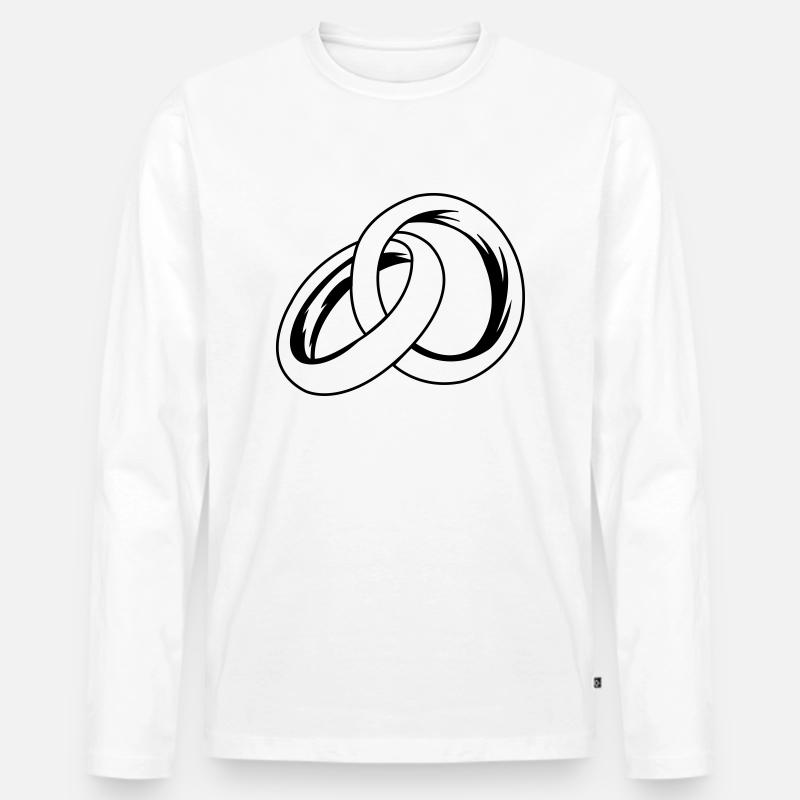eheringe_001 - Männer Premium Bio Langarmshirt - Weiß