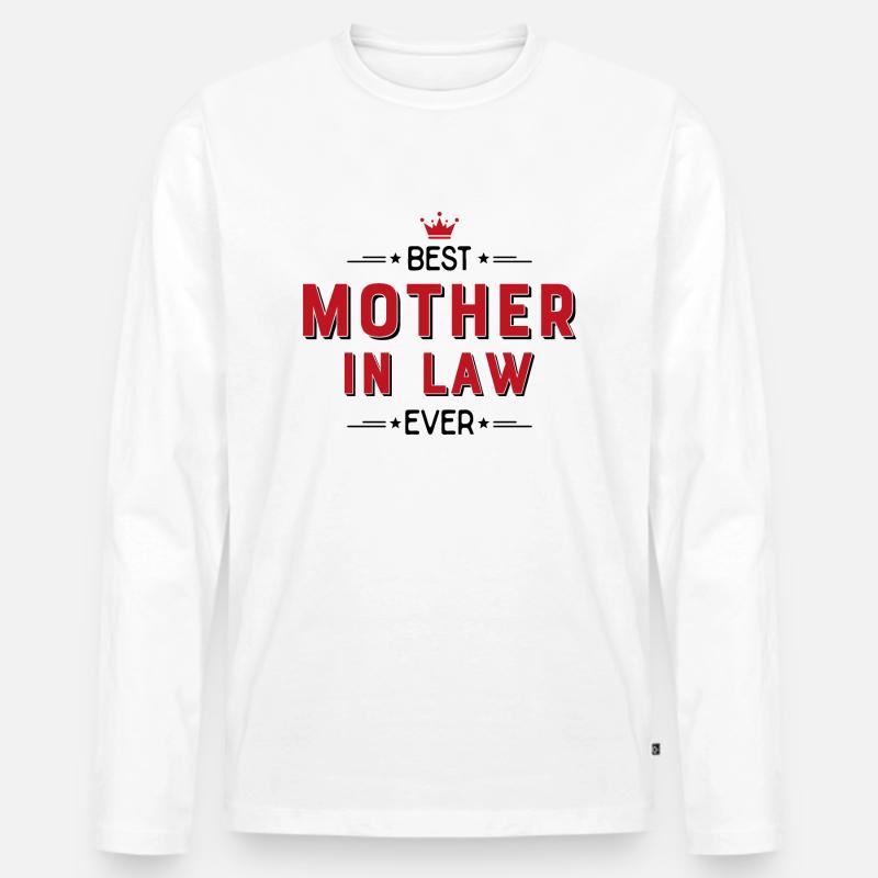 Schwiegermutter - Männer Premium Bio Langarmshirt - Weiß